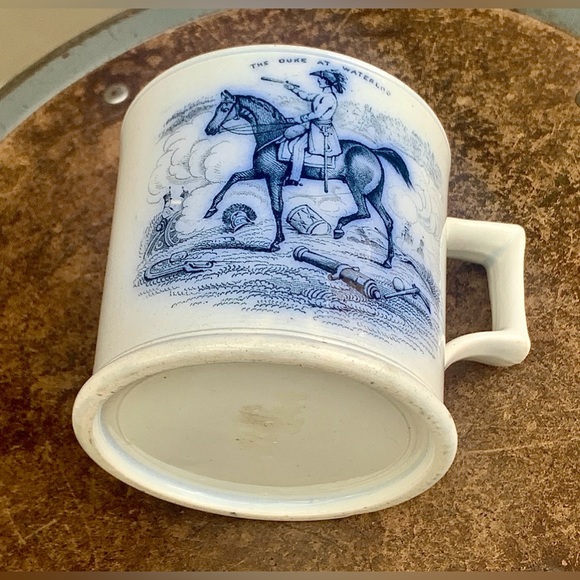 c. 1850s Antique Duke of Wellington at Waterloo Transferware Mug - Picture 10 of 16